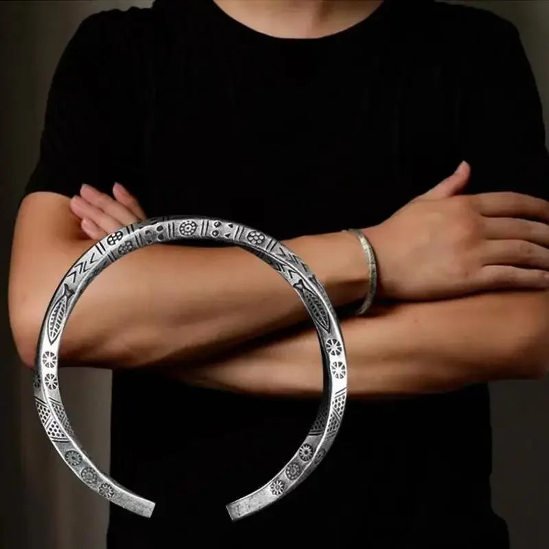 Ayatul Kursi Stainless Steel Bracelet Islamic Muslim Quran Verse Cuff Bracelet for Men Women Ramadhan Festival Jewelry Gift
