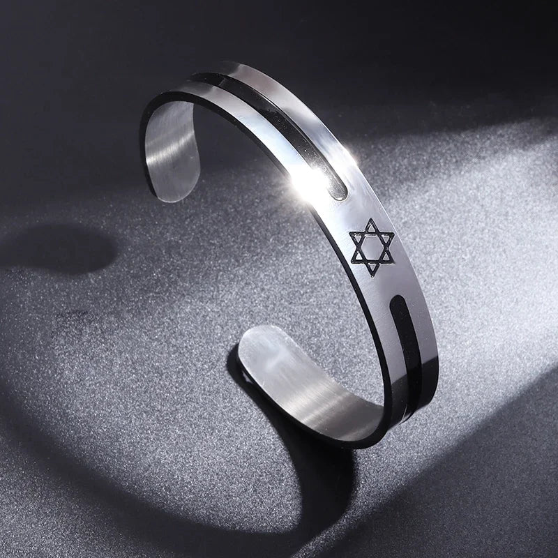 Ayatul Kursi Stainless Steel Bracelet Islamic Muslim Quran Verse Cuff Bracelet for Men Women Ramadhan Festival Jewelry Gift
