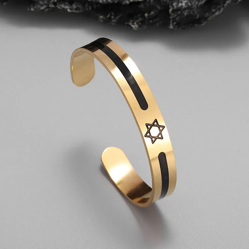 Ayatul Kursi Stainless Steel Bracelet Islamic Muslim Quran Verse Cuff Bracelet for Men Women Ramadhan Festival Jewelry Gift