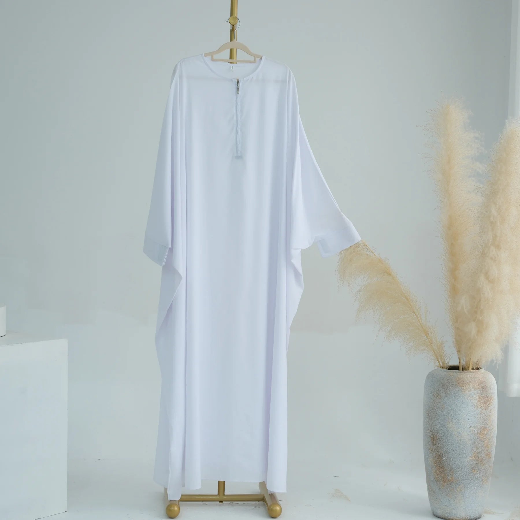 2PCS Muslim Women Prayer Dress Khimar Hijab Abaya Set Dubai Turkey Kaftan Eid Ramadan Islam Clothing Full Cover Burqa Robe Niqab