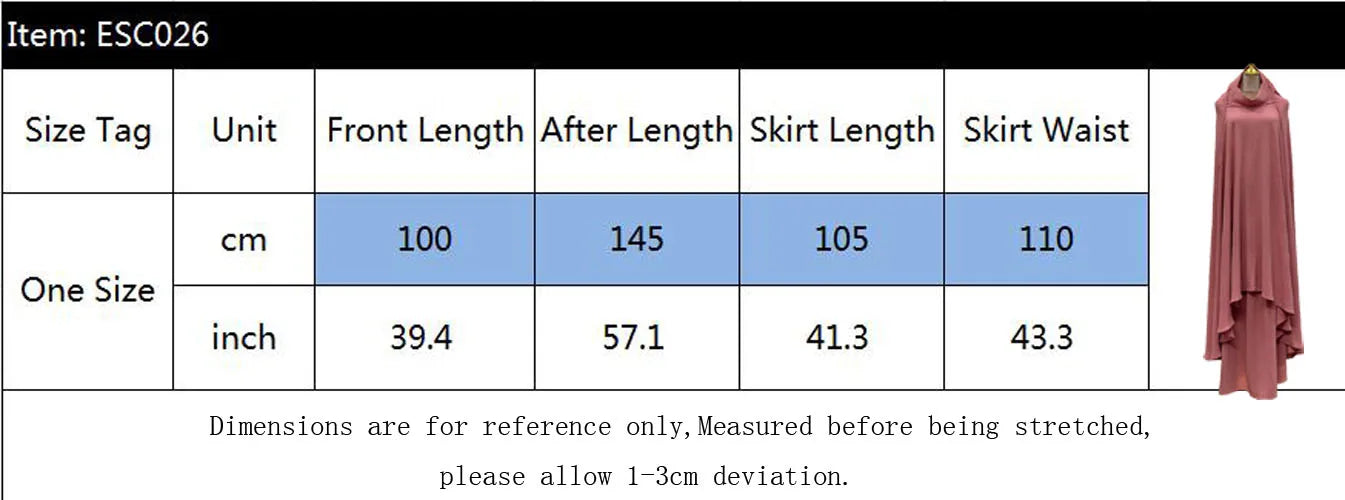 2pcs Overhead Hooded Khimar Skirt Set Women Muslim Prayer Garment Islamic Clothing Full Cover Abaya Pray Dress Burqa Robe Abayas
